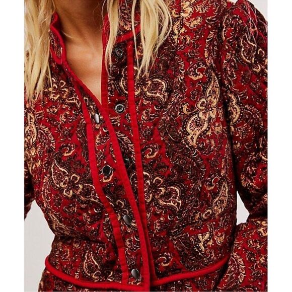 Free People Jackets & Blazers - NWOT free people zoey jacket red